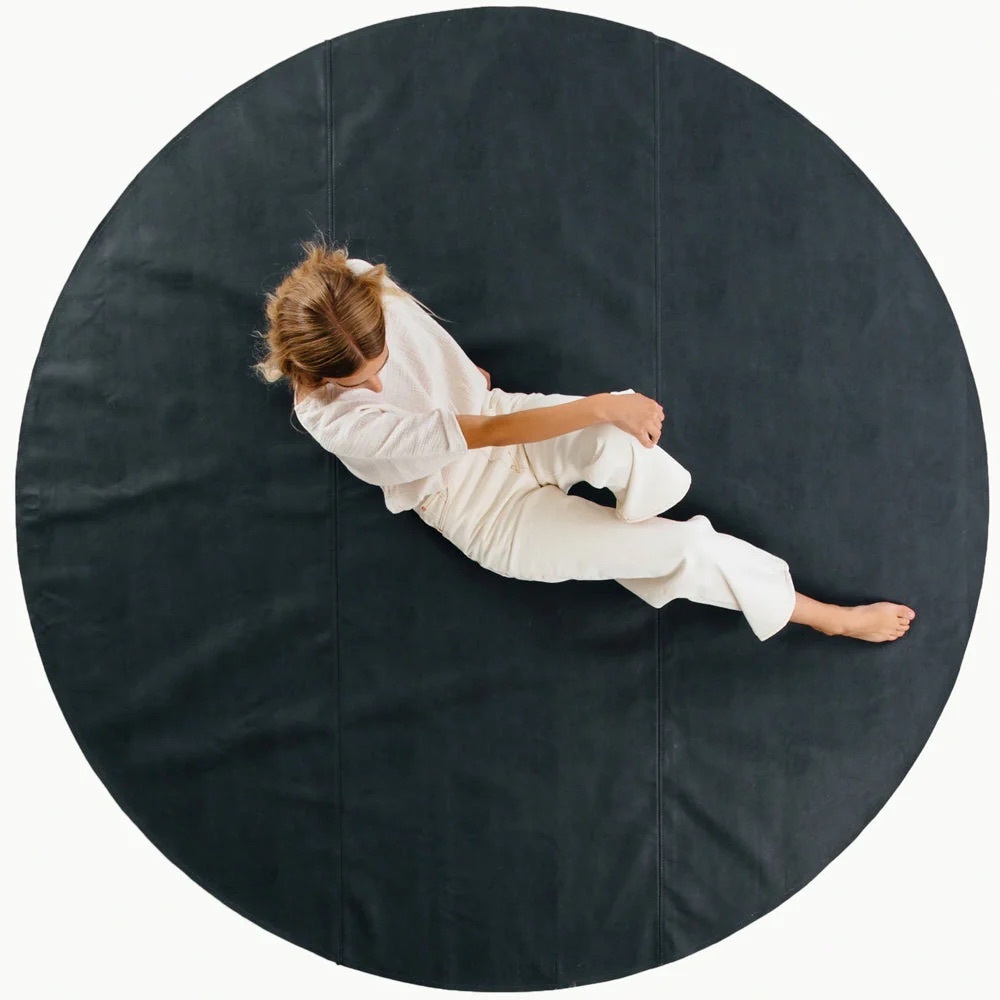 Kids Round Play Mat - Black